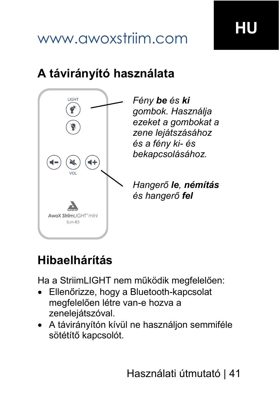 AwoX StriimLIGHT mini User Manual | Page 41 / 76