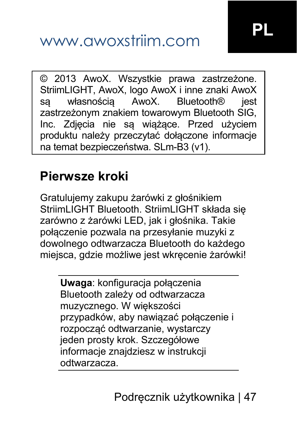 AwoX StriimLIGHT mini User Manual | Page 47 / 76