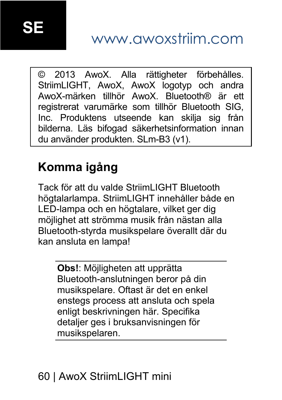 AwoX StriimLIGHT mini User Manual | Page 60 / 76