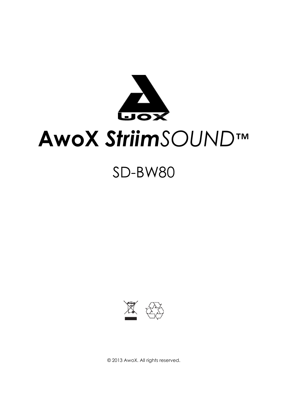 Awox striim sound, Sd-bw80 | AwoX StriimSOUND User Manual | Page 48 / 48