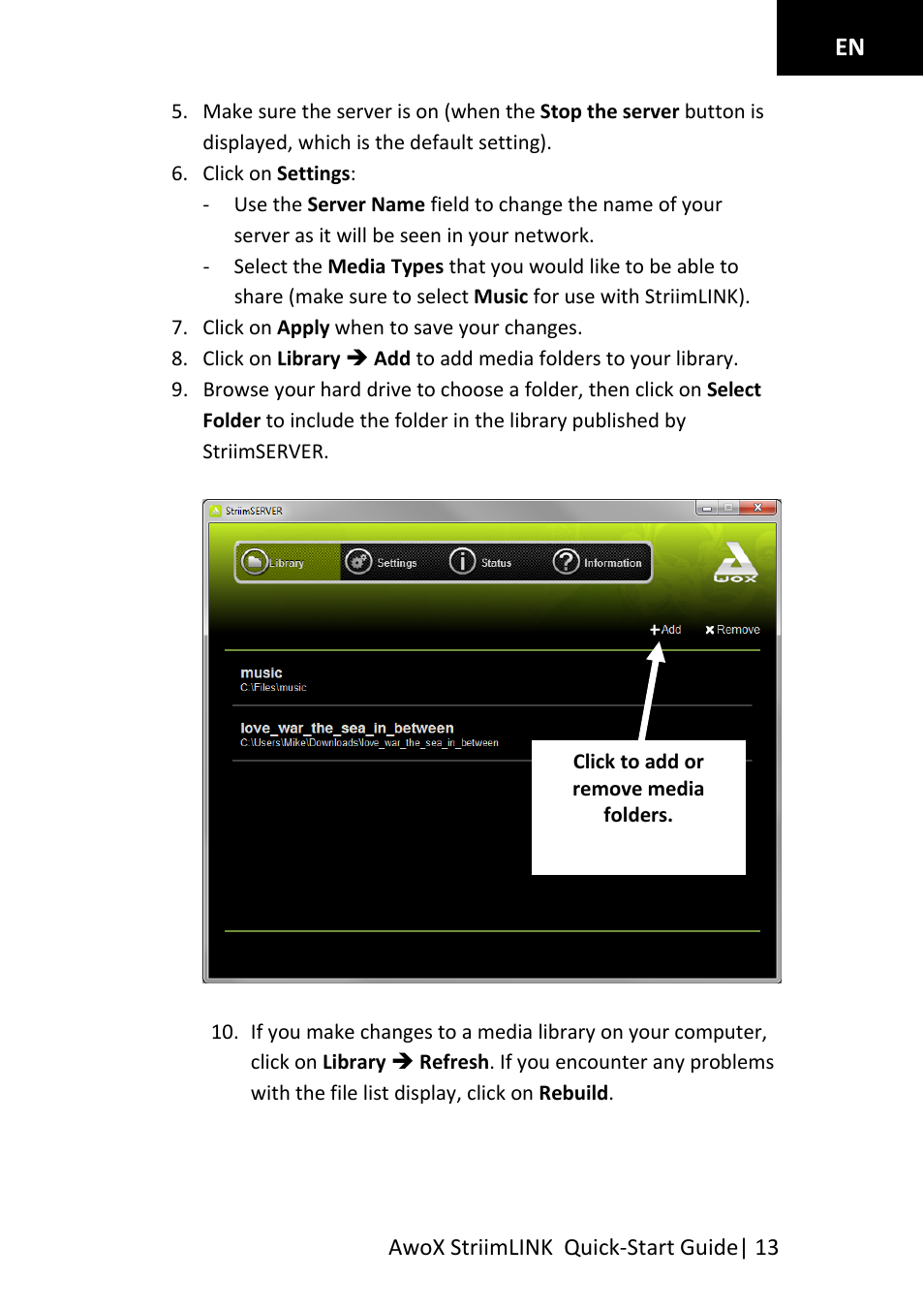 AwoX StriimLINK User Manual | Page 13 / 23