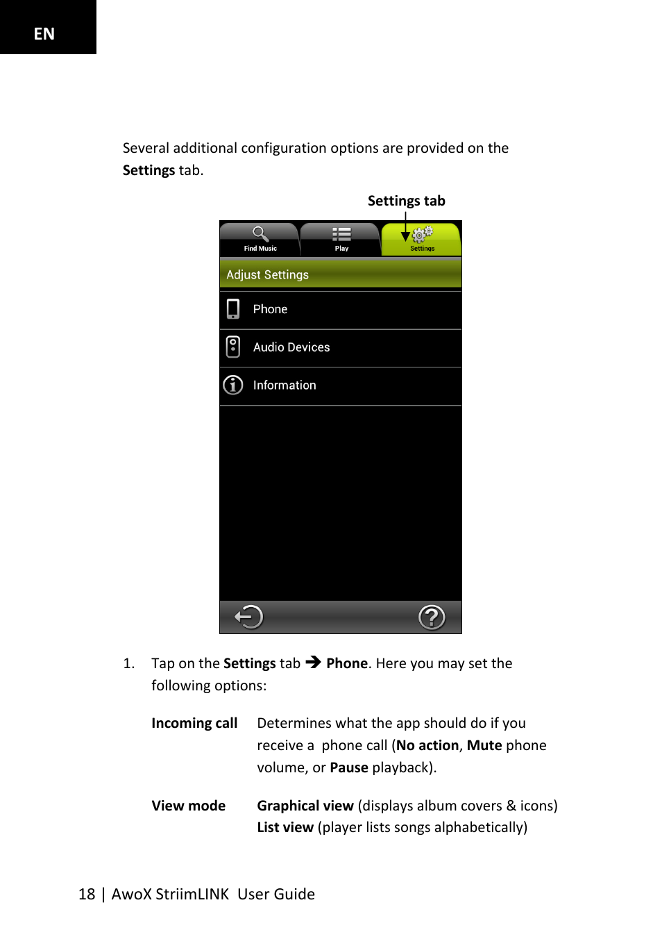 Other configuration options | AwoX StriimLINK User Manual | Page 18 / 23