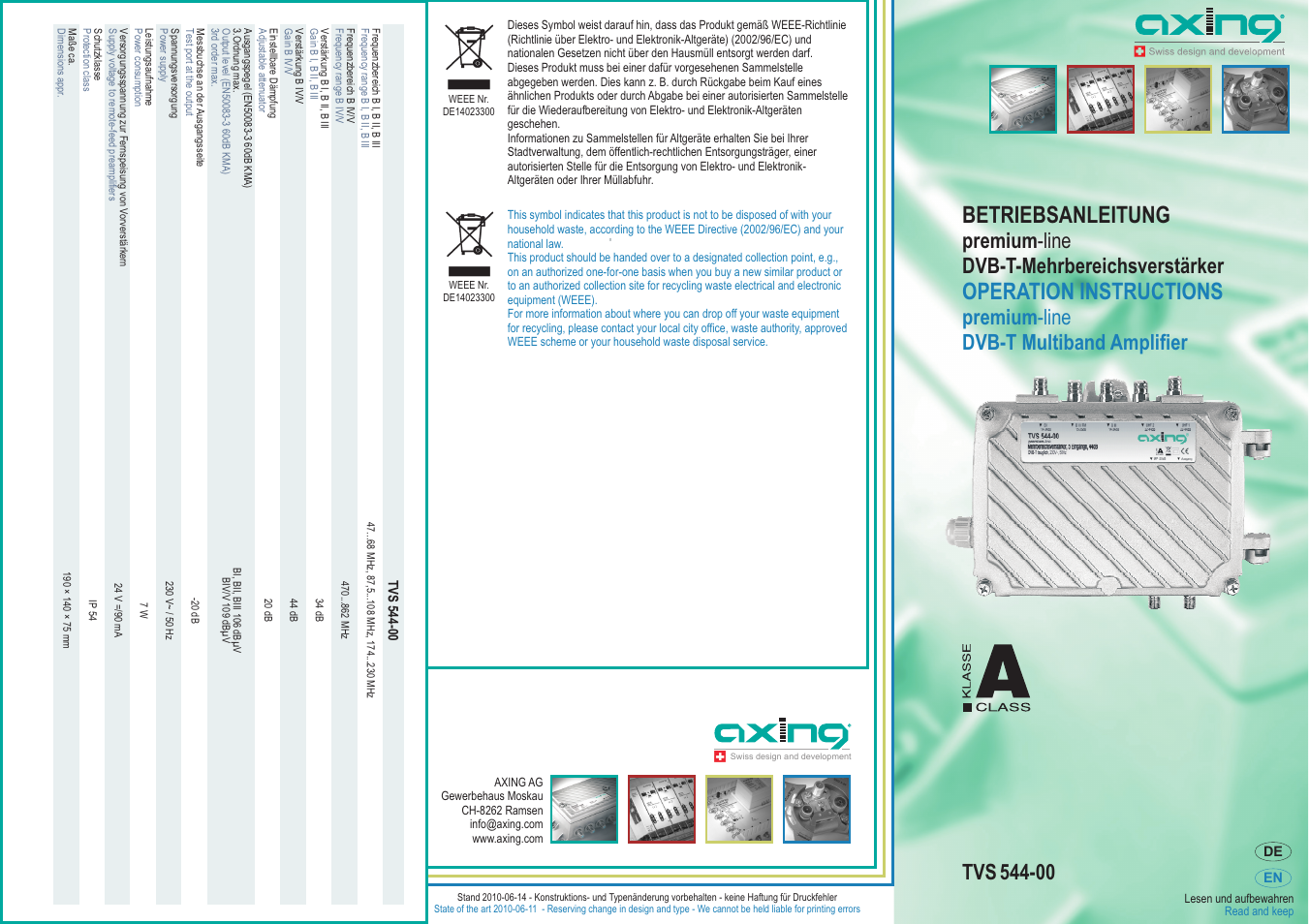 AXING TVS 544-00 User Manual | 4 pages