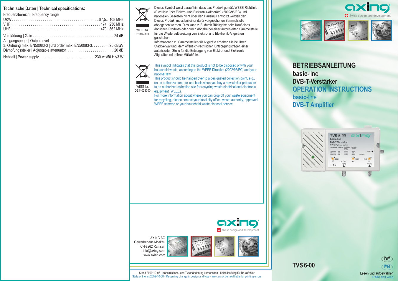 AXING TVS 6-00 User Manual | 4 pages