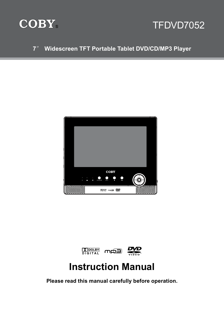 COBY TFDVD7052 User Manual | 28 pages