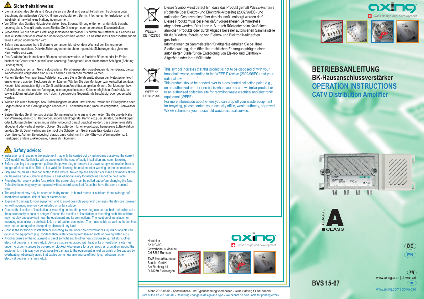 AXING BVS 15-67 User Manual | 4 pages