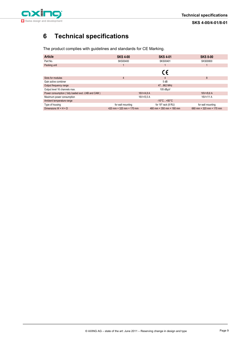 Technical specifications, 6technical specifications | AXING SKS 4-00 User Manual | Page 9 / 12