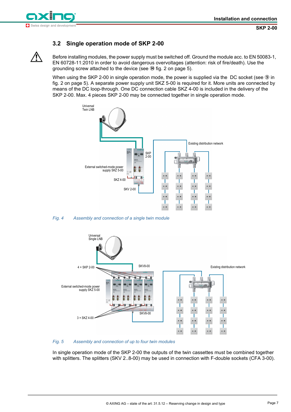 2 single operation mode of skp 2-00, Single operation mode of skp 2-00 | AXING SKP 2-00 User Manual | Page 7 / 20
