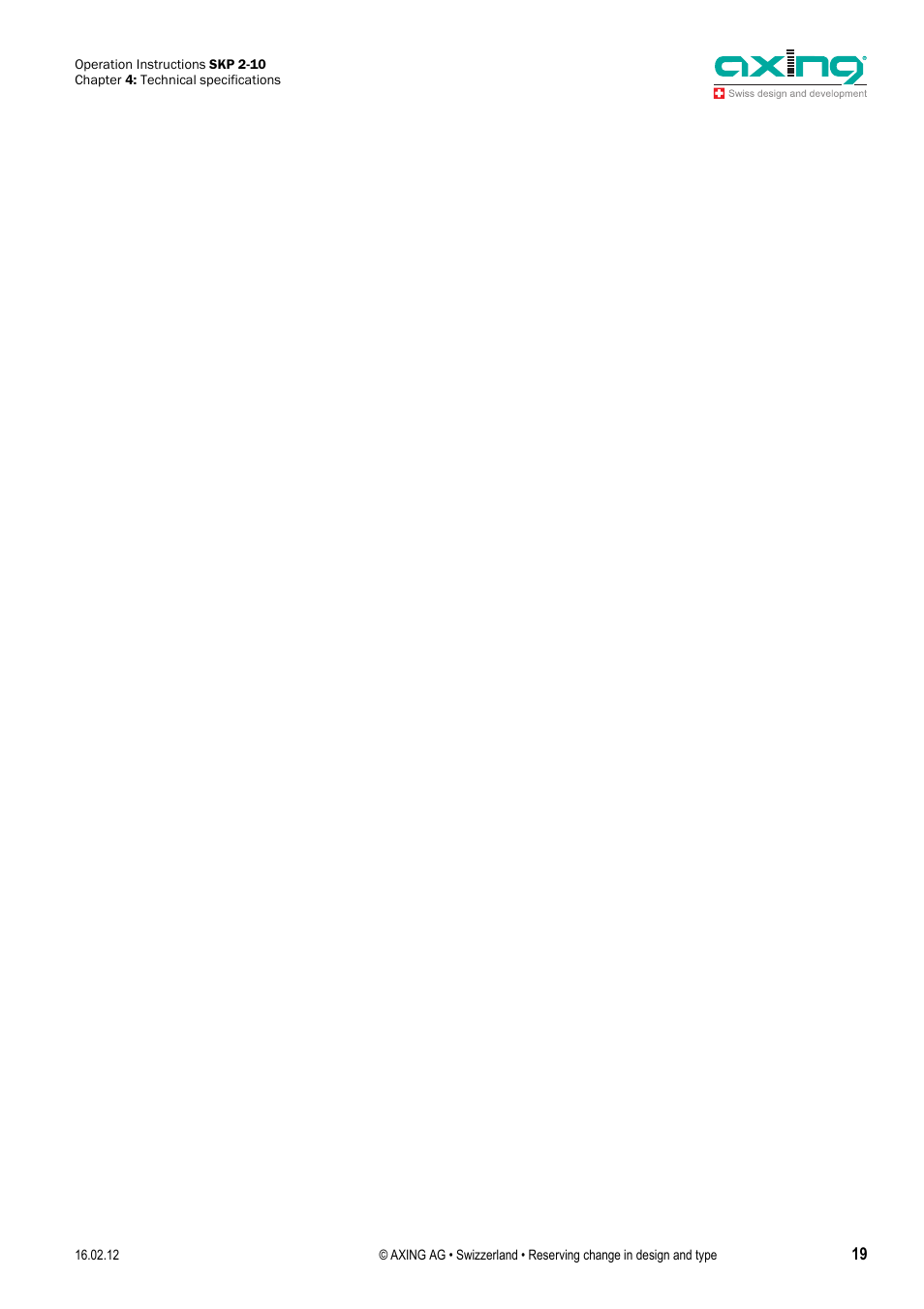 AXING SKP 2-10 User Manual | Page 19 / 20