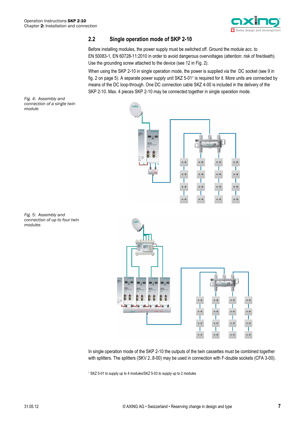 2 single operation mode of skp 2-10 | AXING SKP 2-10 User Manual | Page 7 / 20