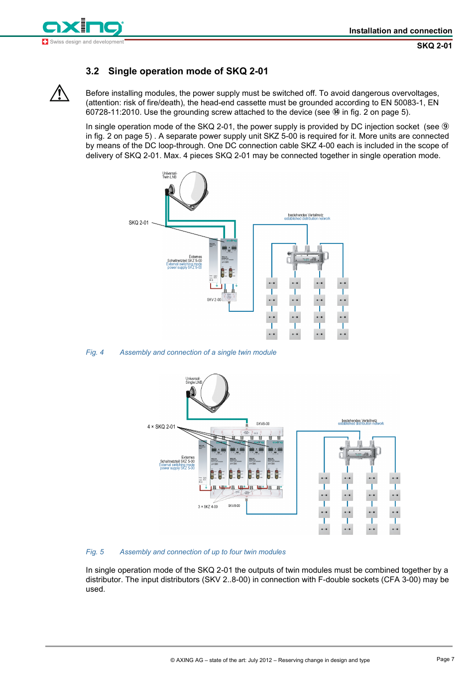 2 single operation mode of skq 2-01, Single operation mode of skq 2-01 | AXING SKQ 2-01 User Manual | Page 7 / 18