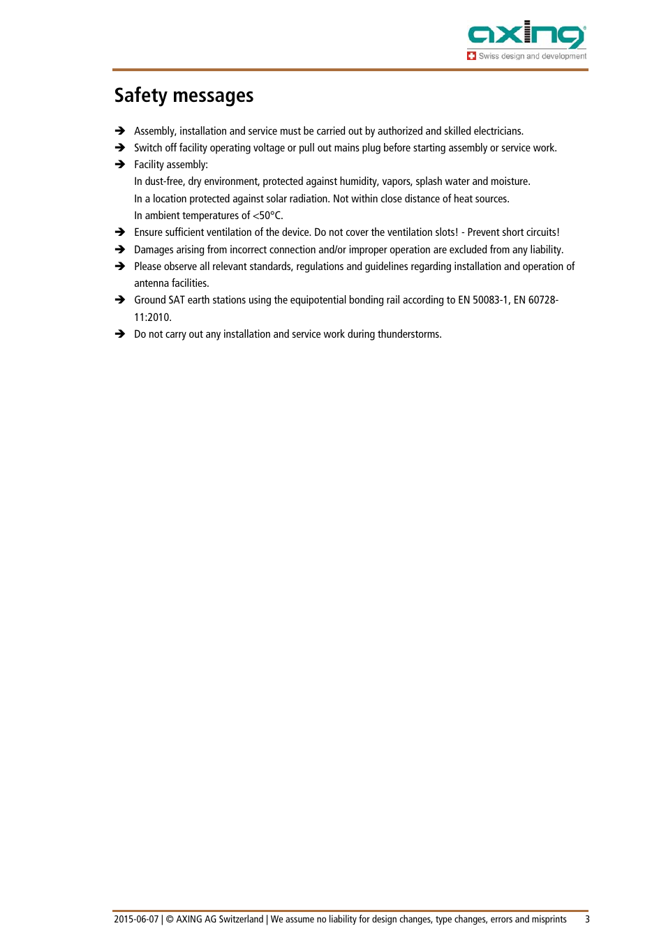 Safety messages | AXING SKQ-40-0x User Manual | Page 3 / 19