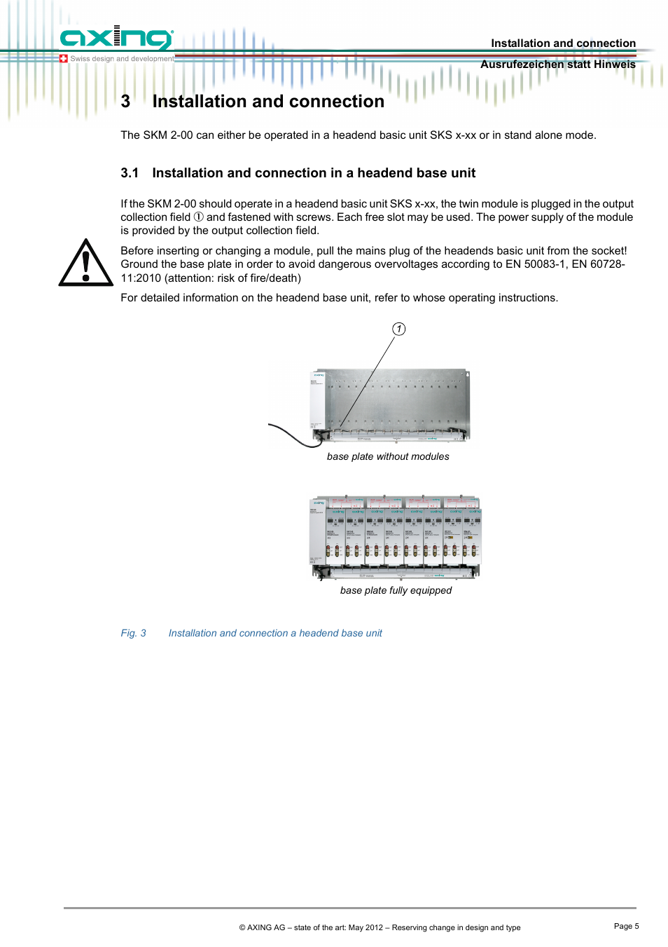 3 installation and connection, 3installation and connection | AXING SKM 2-00 User Manual | Page 5 / 10