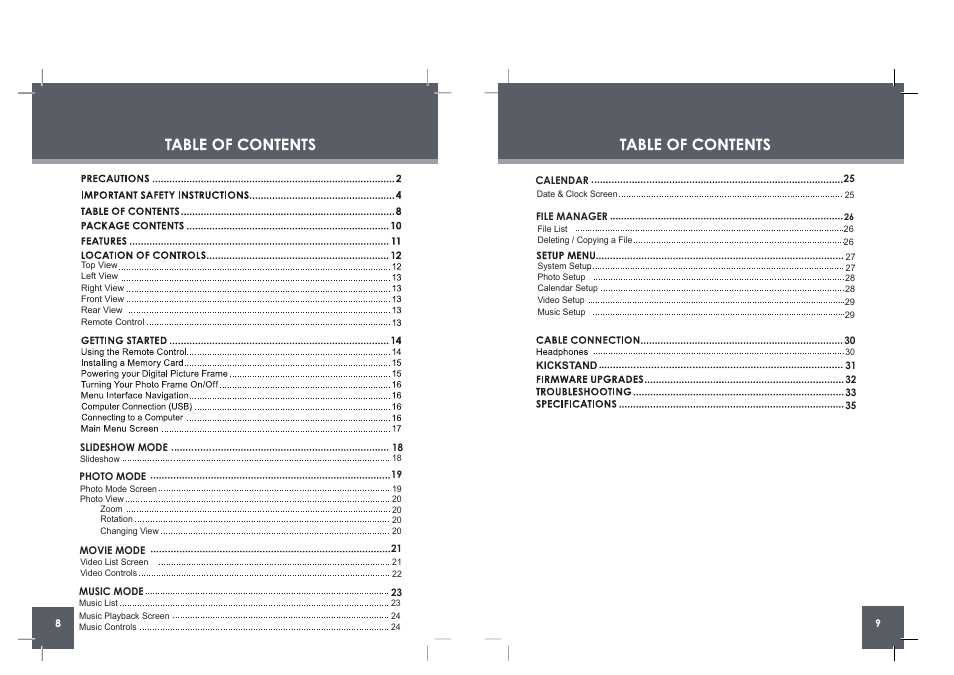 COBY DP860 User Manual | Page 5 / 18