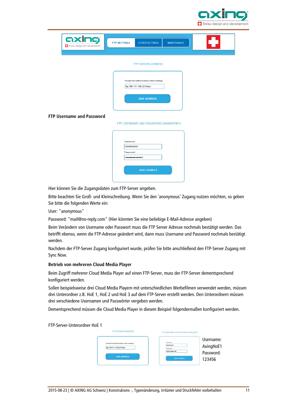 AXING HoE 1-03 User Manual | Page 11 / 67