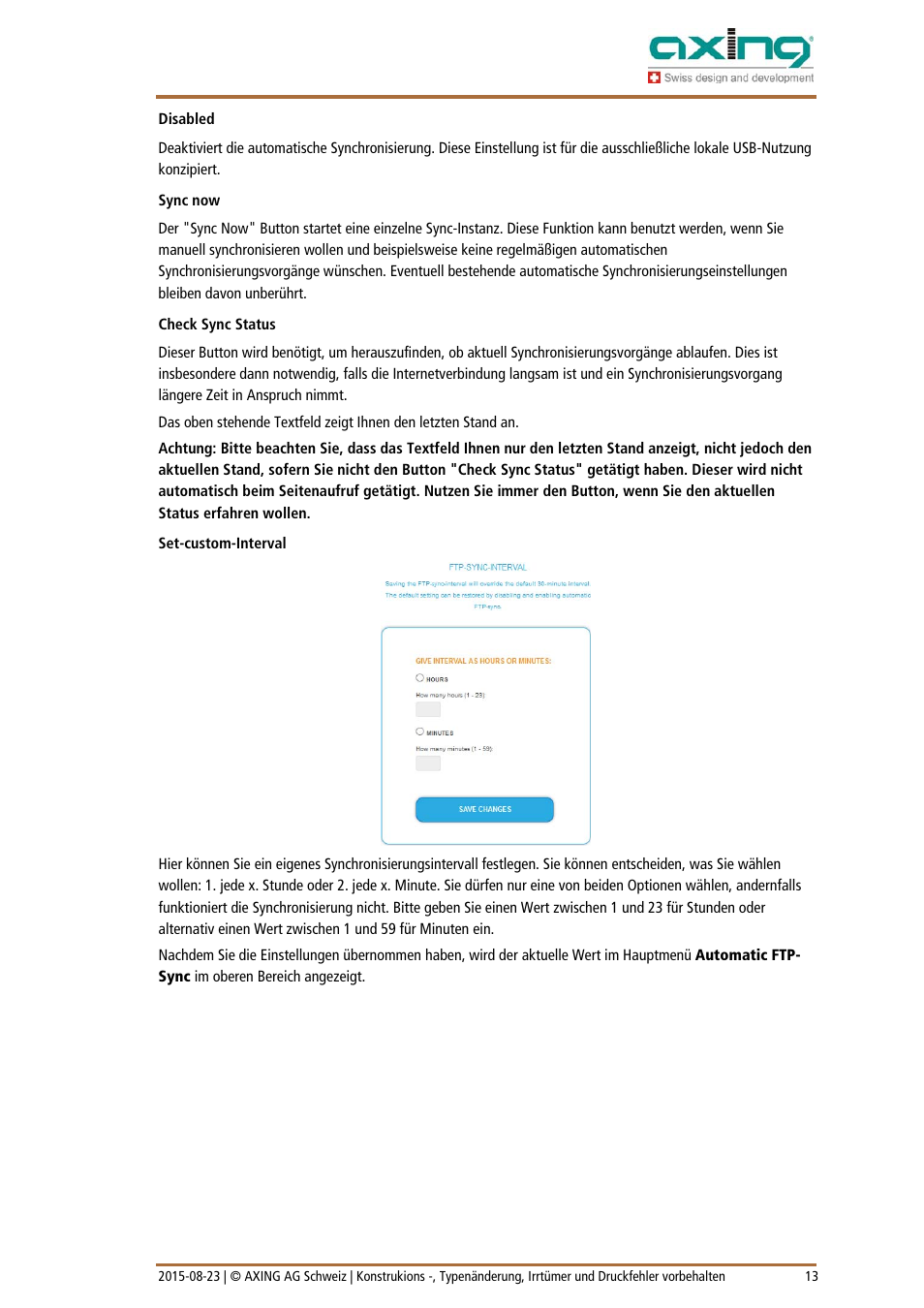 AXING HoE 1-03 User Manual | Page 13 / 67