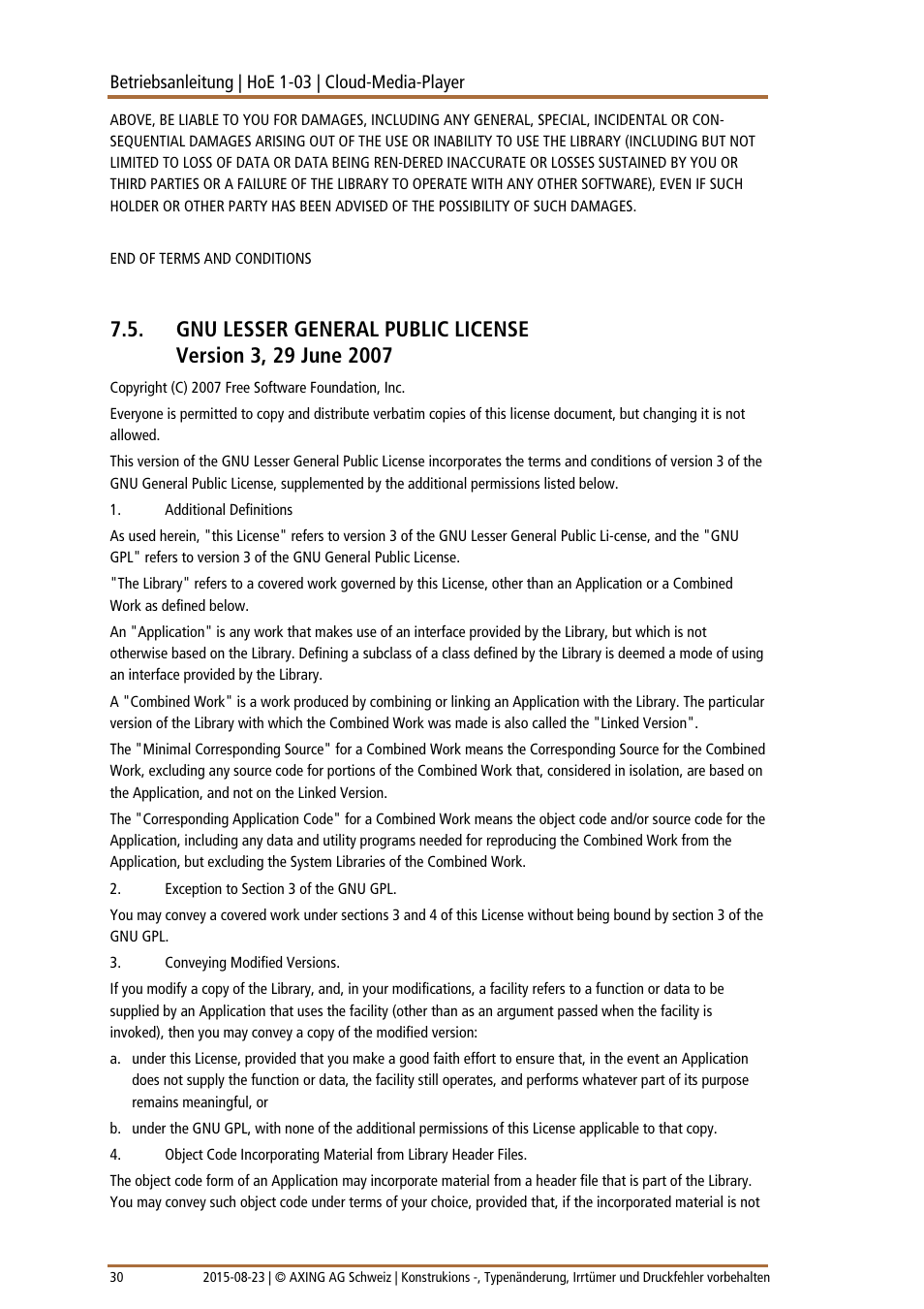 AXING HoE 1-03 User Manual | Page 30 / 67