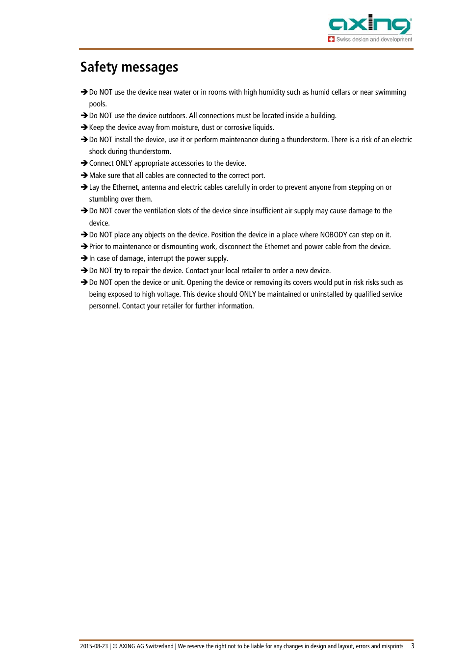 Safety messages | AXING HoE 1-03 User Manual | Page 37 / 67