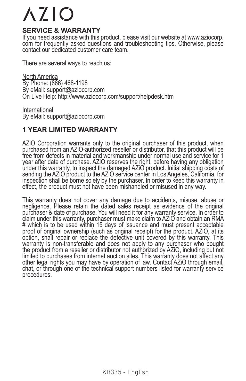 Azio Backlit Bluetooth Tablet Keyboard (KB335) User Manual | Page 4 / 5