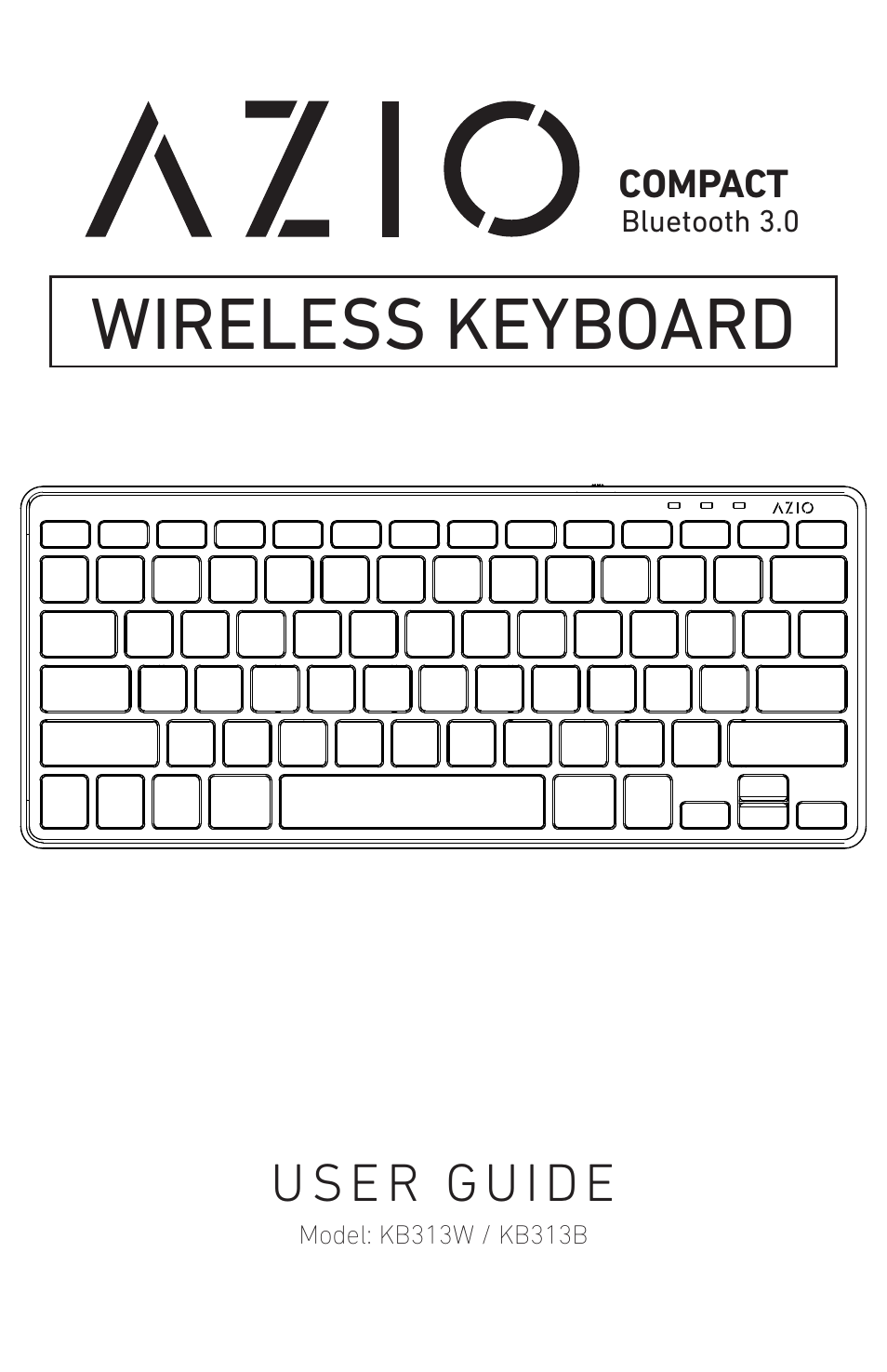 Azio Compact Bluetooth Keyboard (KB313B) User Manual | 5 pages