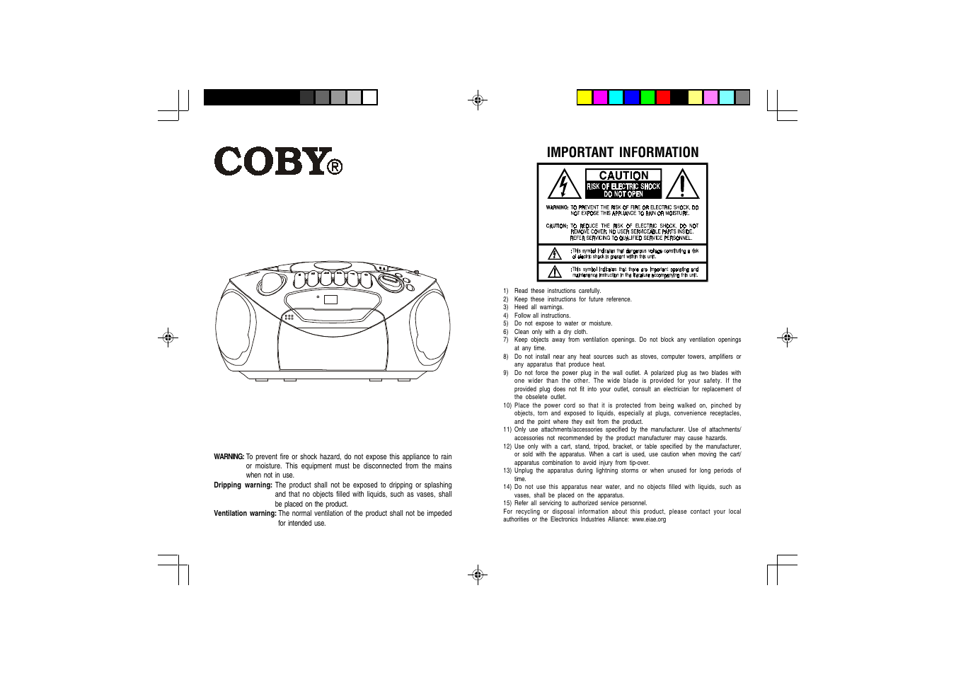 COBY CX-CD249 User Manual | 4 pages