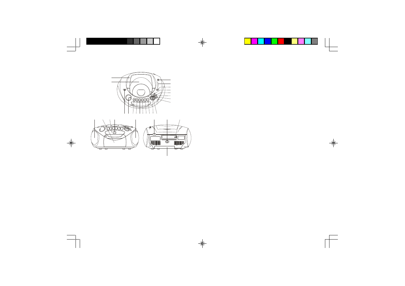 Power supply and connection, Radio operation, Location of controls | COBY CX-CD249 User Manual | Page 2 / 4