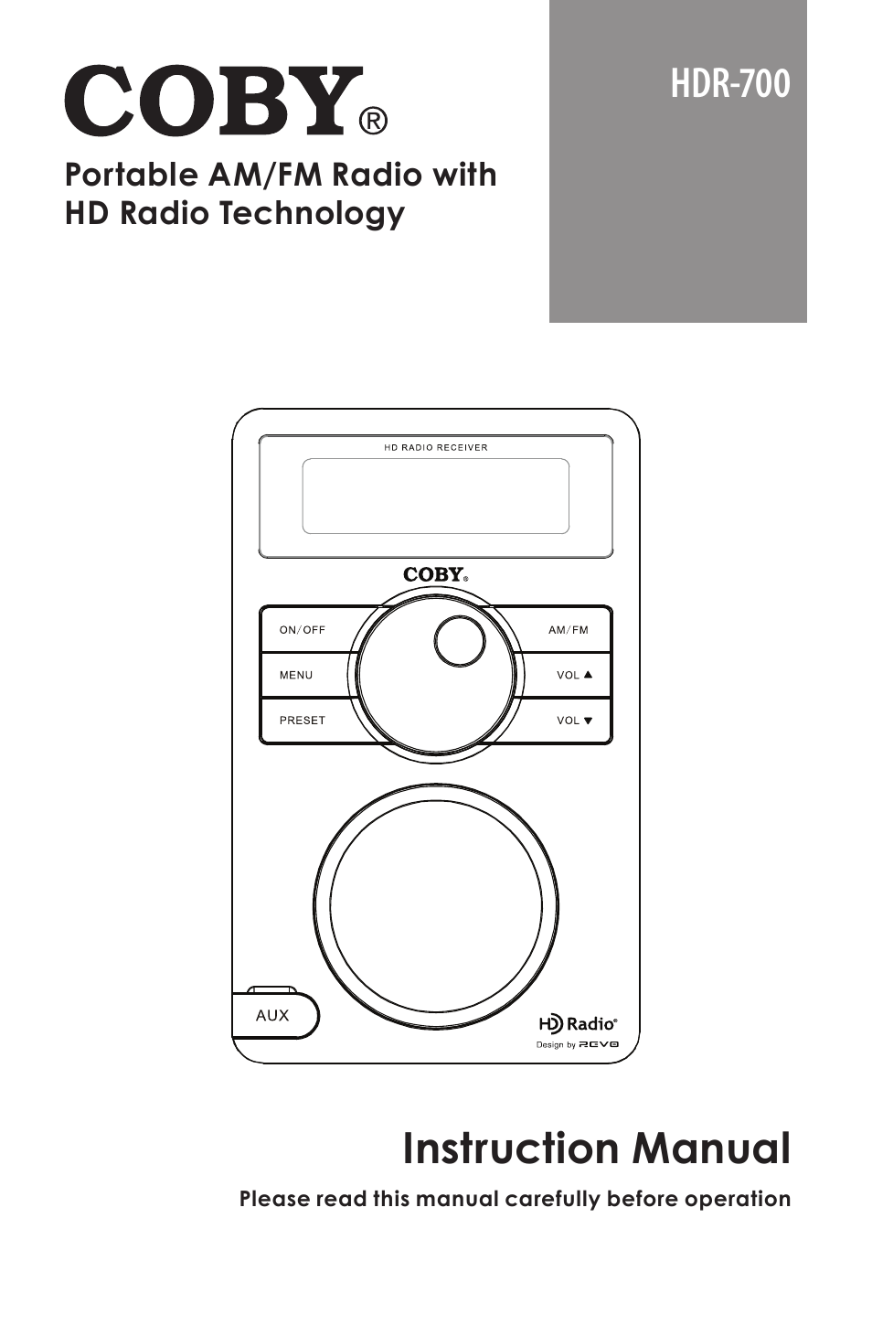 COBY HDR-700 User Manual | 28 pages