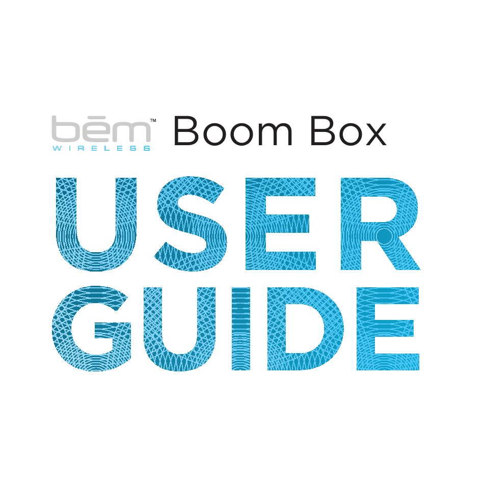 Bem Wireless Boom Box User Manual | 9 pages