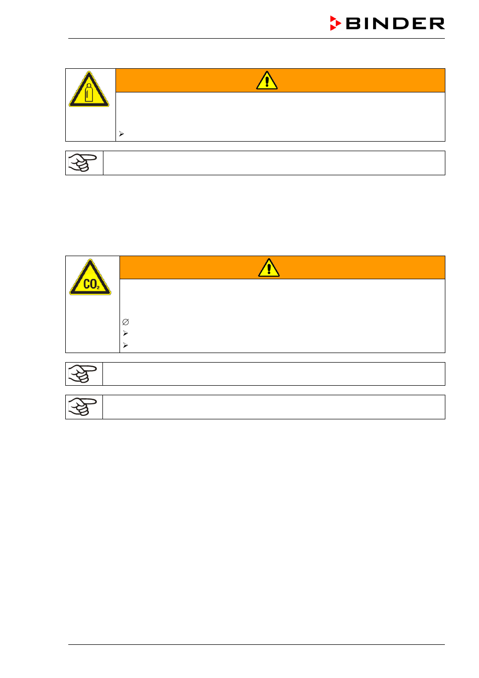 Warning | BINDER C 150 User Manual | Page 26 / 90
