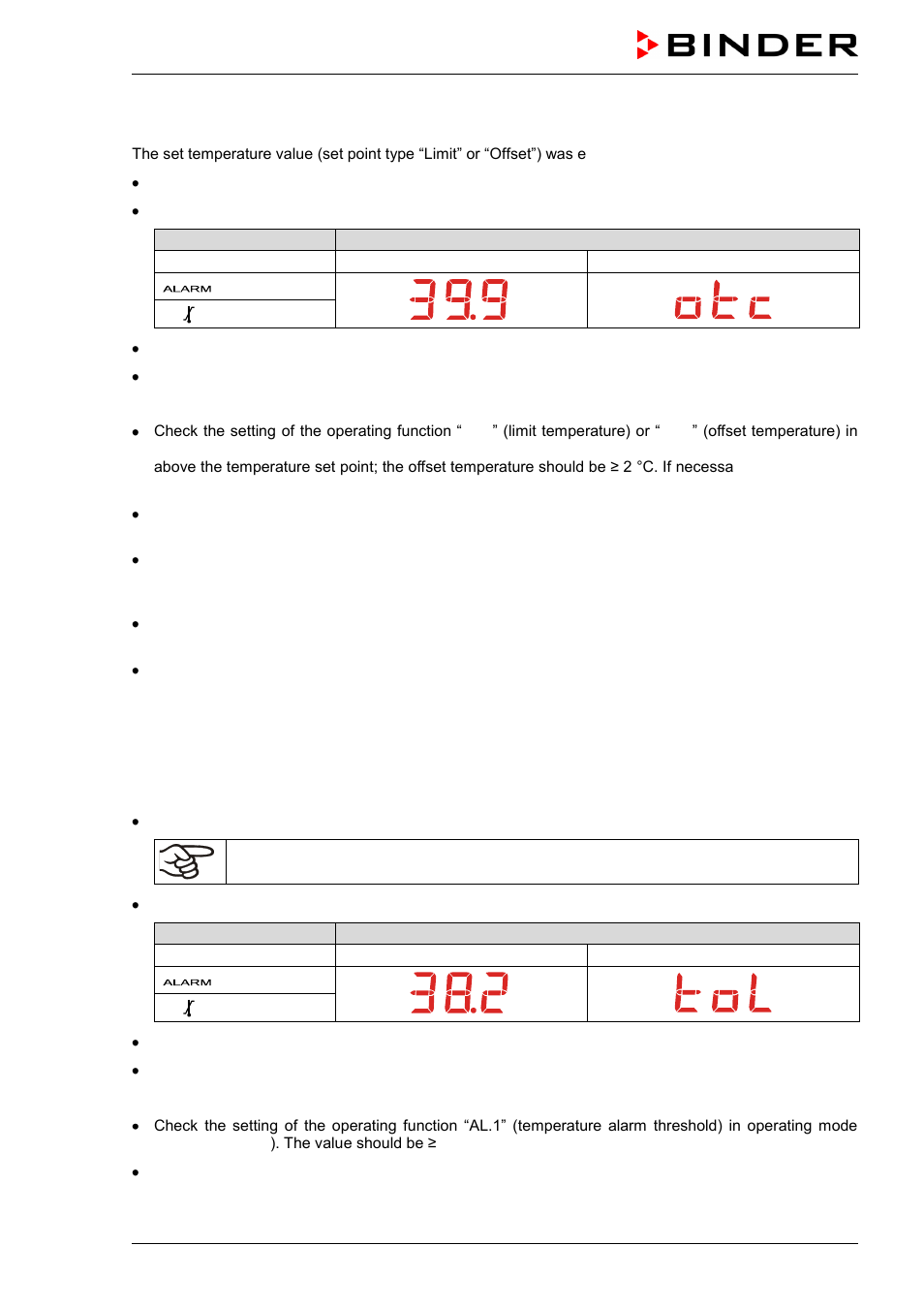 4 safety controller temperature alarm | BINDER C 150 User Manual | Page 50 / 90