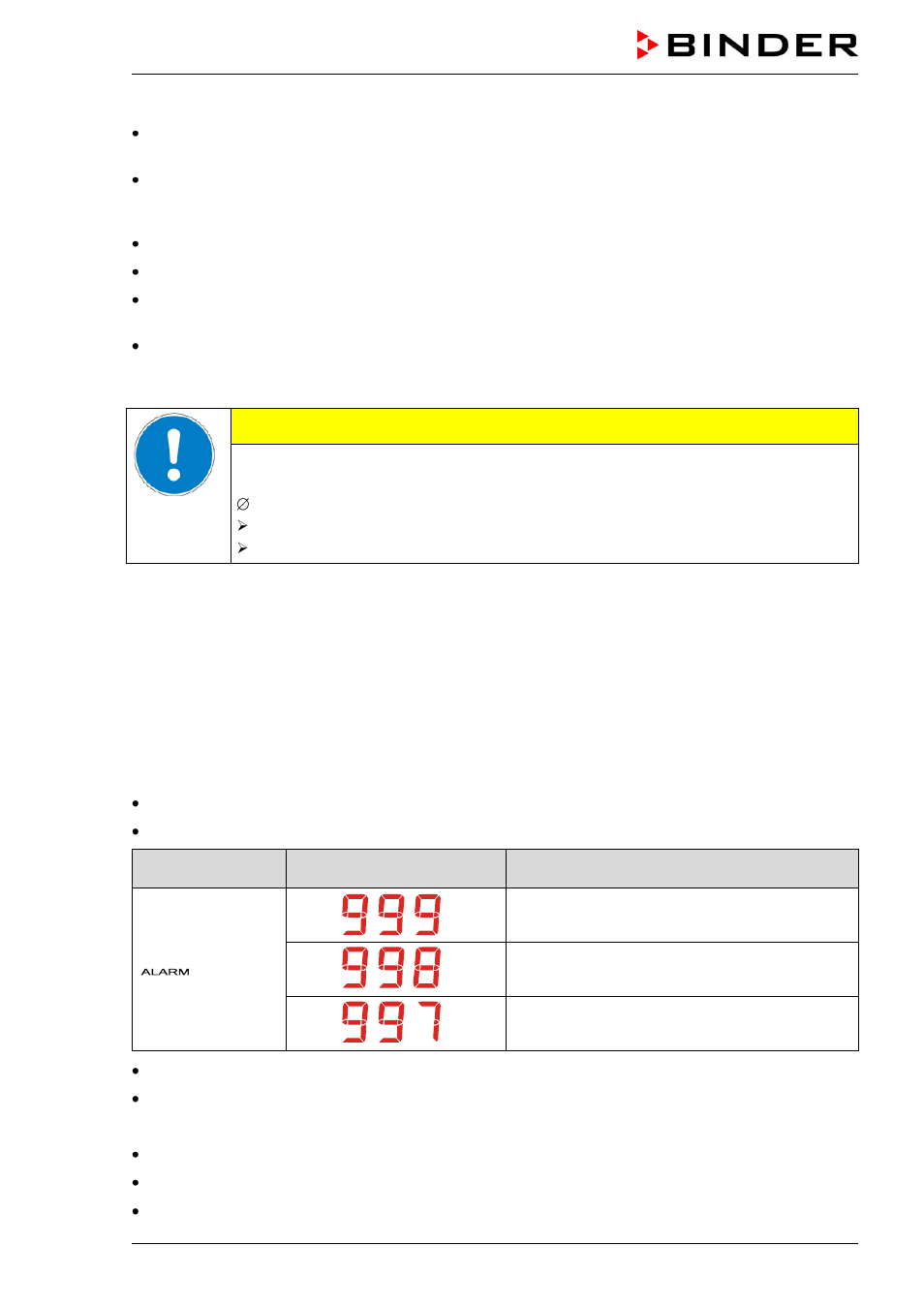 Caution, 9 temperature sensor failure | BINDER C 150 User Manual | Page 53 / 90