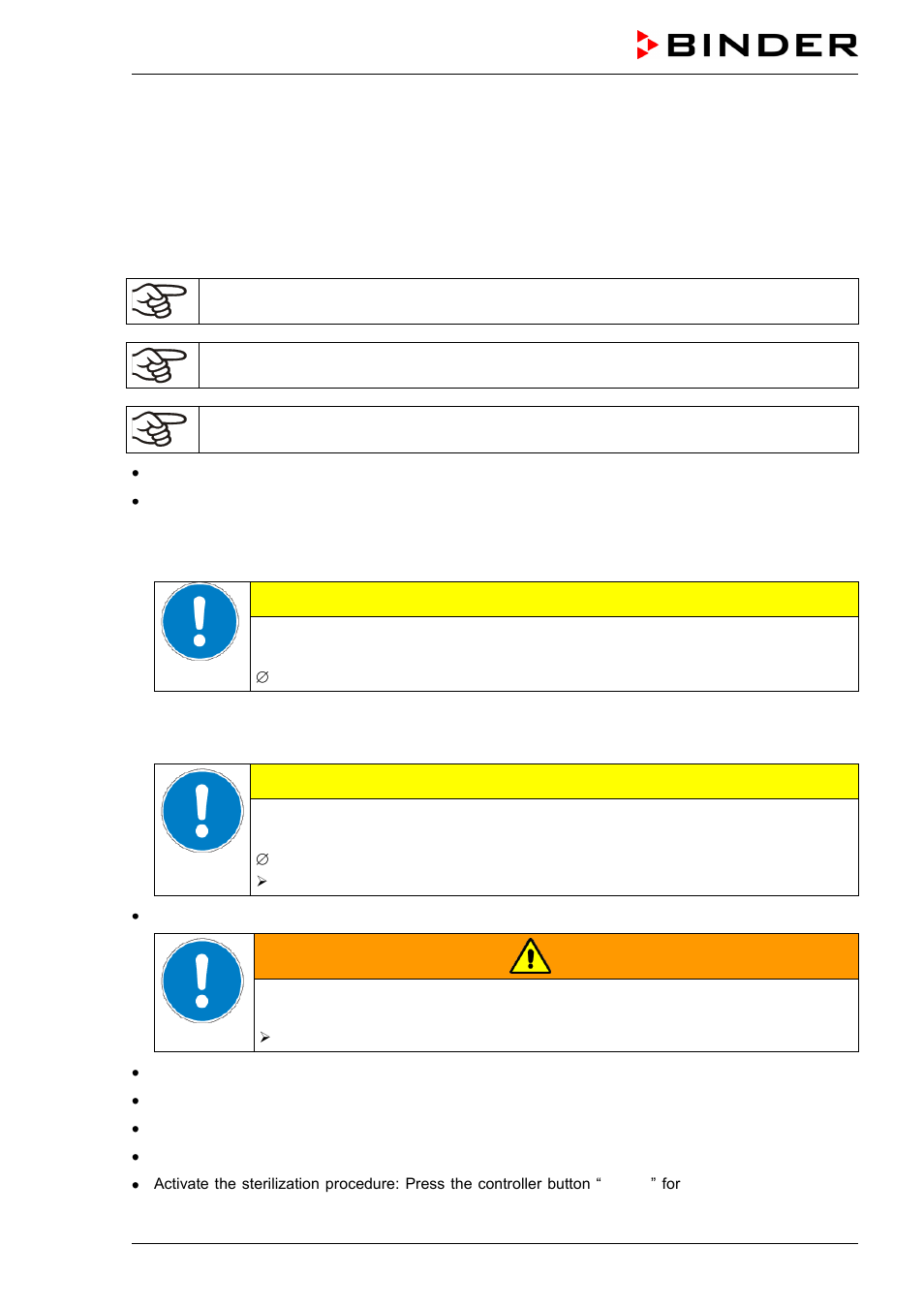 Caution, Warning | BINDER C 150 User Manual | Page 66 / 90