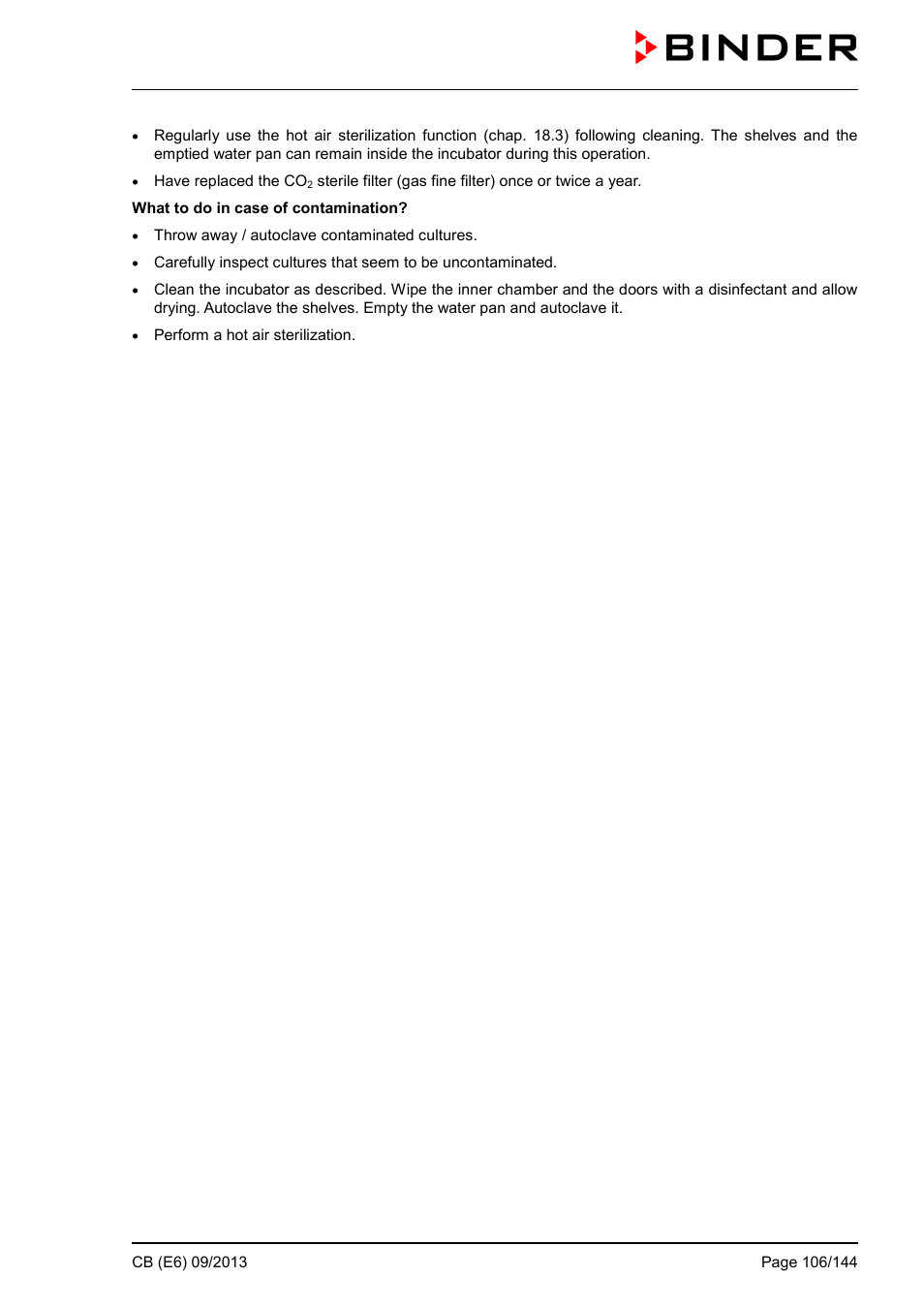 BINDER CB 60 User Manual | Page 106 / 145
