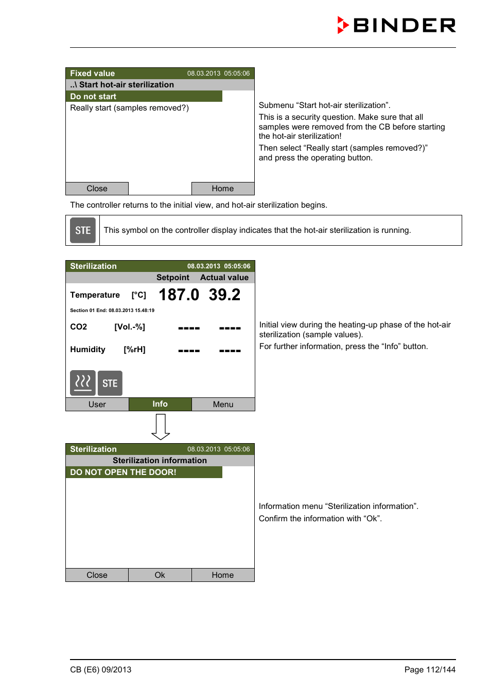 BINDER CB 60 User Manual | Page 112 / 145