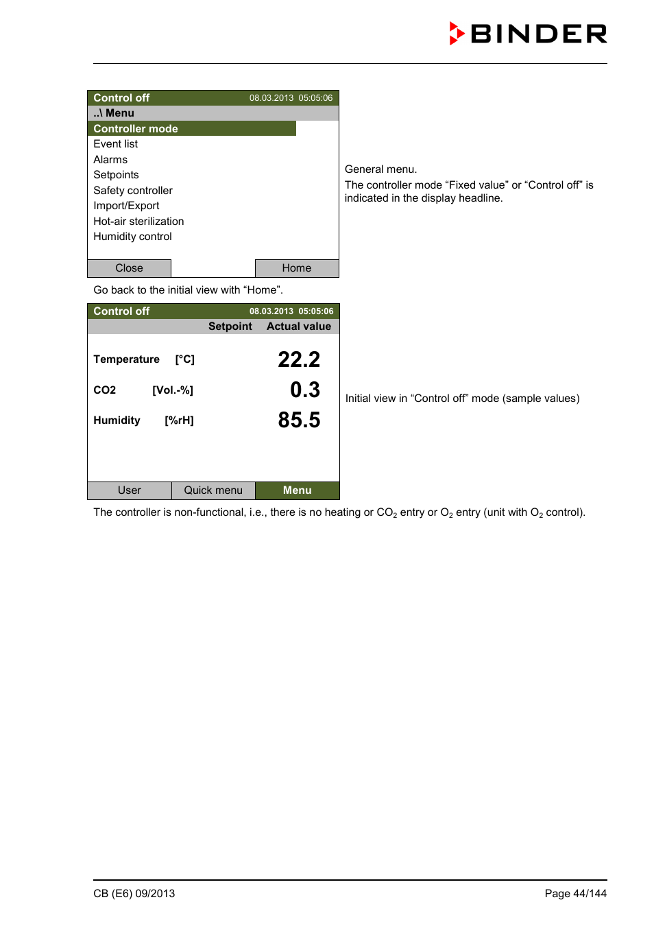 BINDER CB 60 User Manual | Page 44 / 145