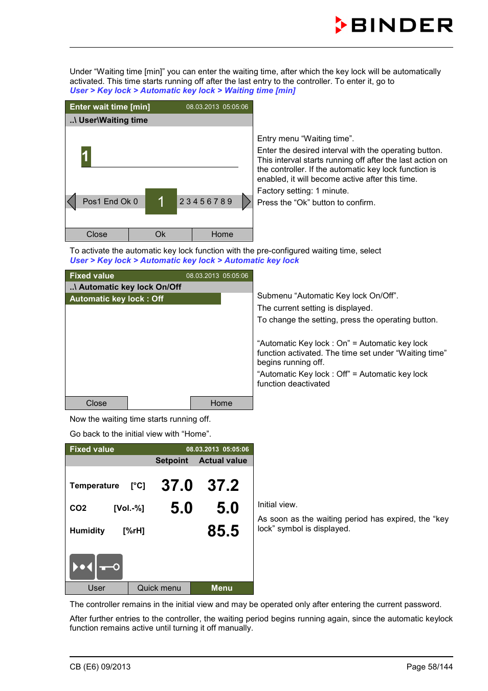 BINDER CB 60 User Manual | Page 58 / 145