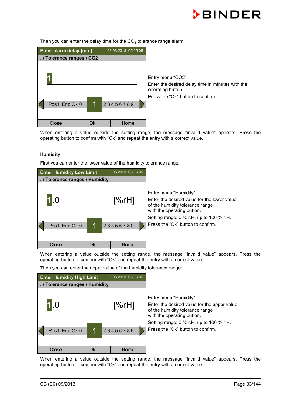 0 [%rh | BINDER CB 60 User Manual | Page 83 / 145