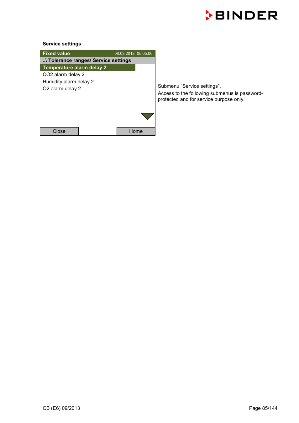 BINDER CB 60 User Manual | Page 85 / 145