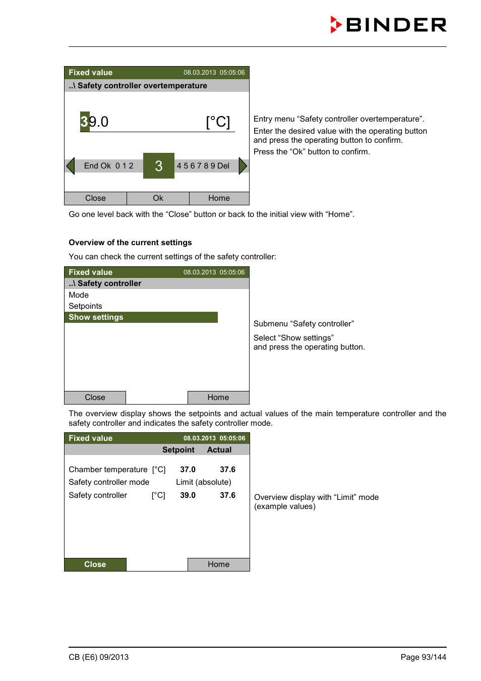 0 [°c | BINDER CB 60 User Manual | Page 93 / 145