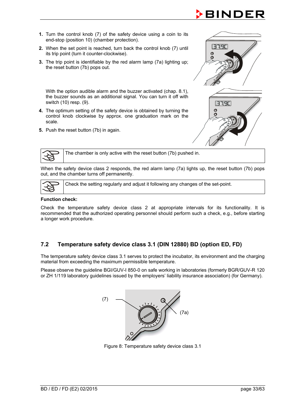 BINDER BD 23 User Manual | Page 33 / 63