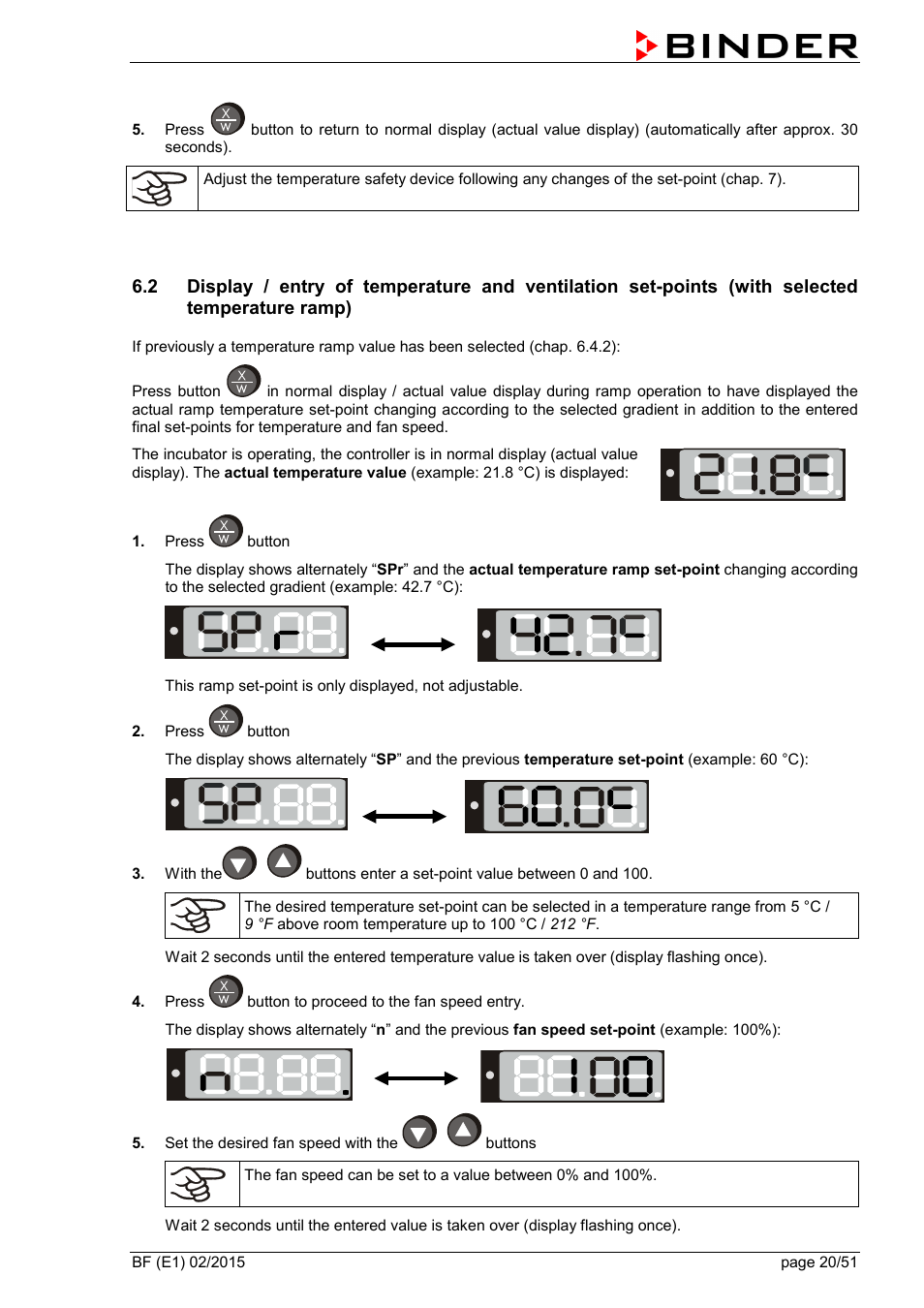 BINDER BF 53 User Manual | Page 20 / 51