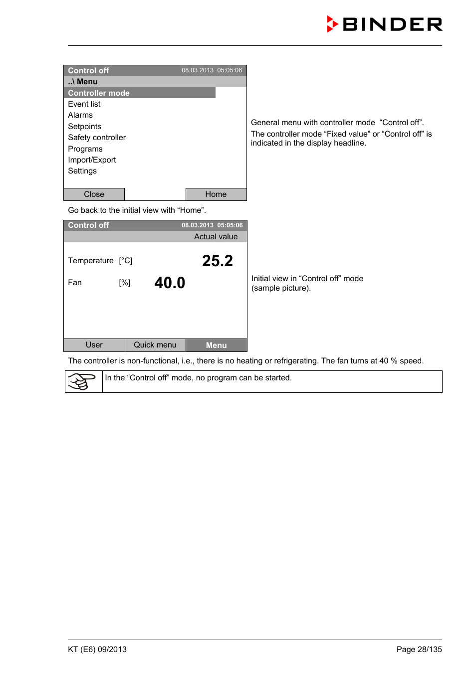 BINDER KT 53 User Manual | Page 28 / 135