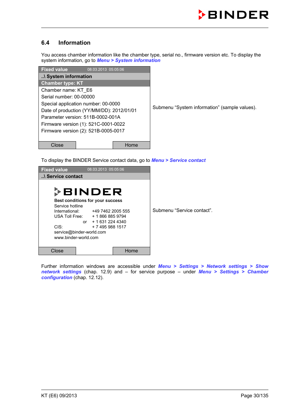 4 information | BINDER KT 53 User Manual | Page 30 / 135