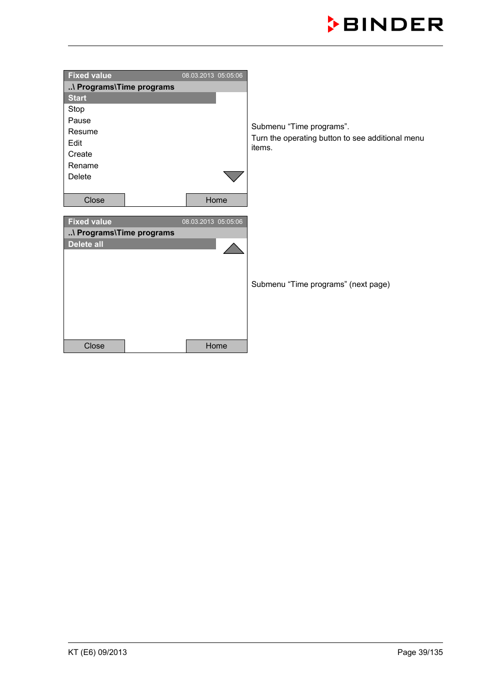 BINDER KT 53 User Manual | Page 39 / 135