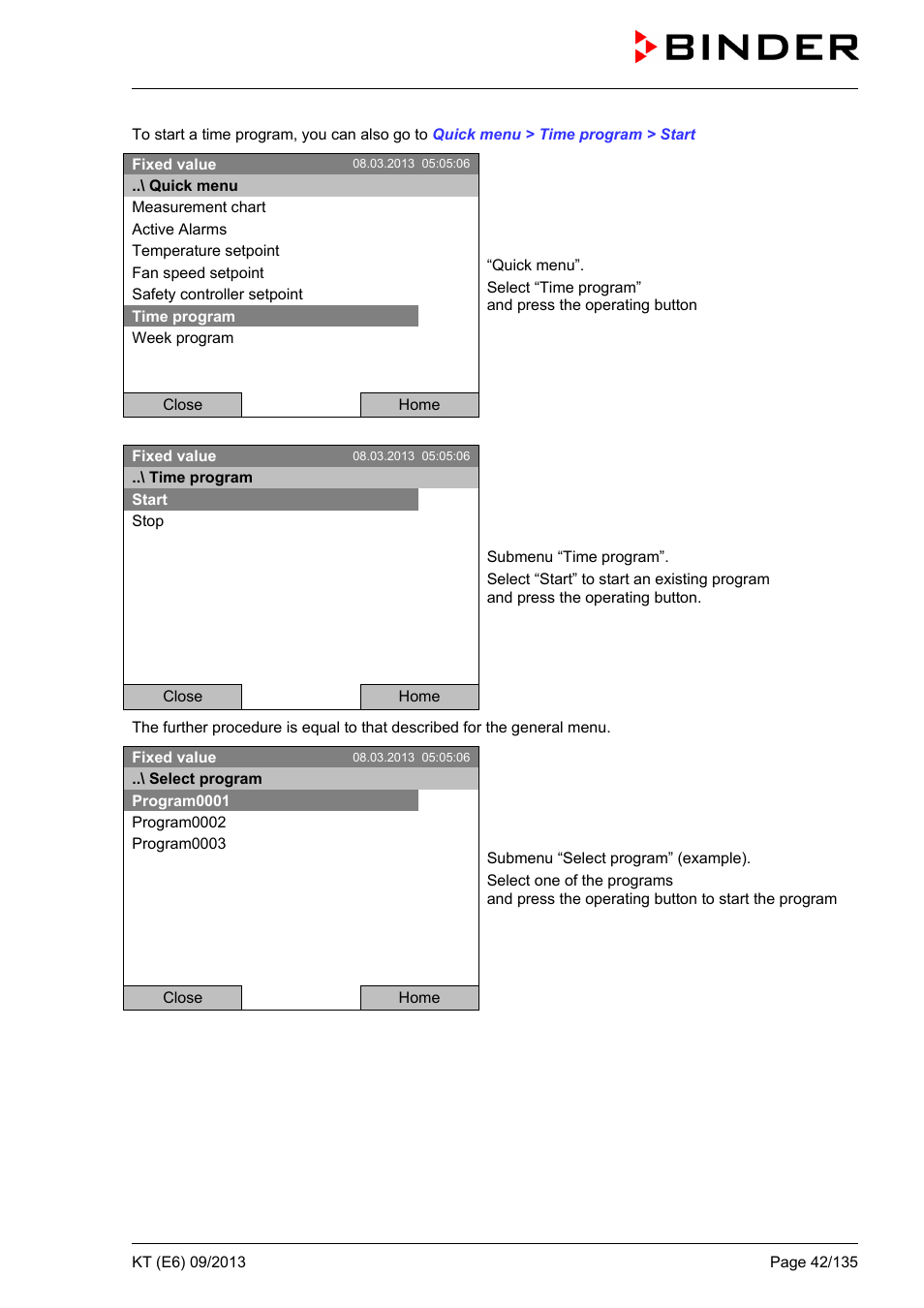 BINDER KT 53 User Manual | Page 42 / 135