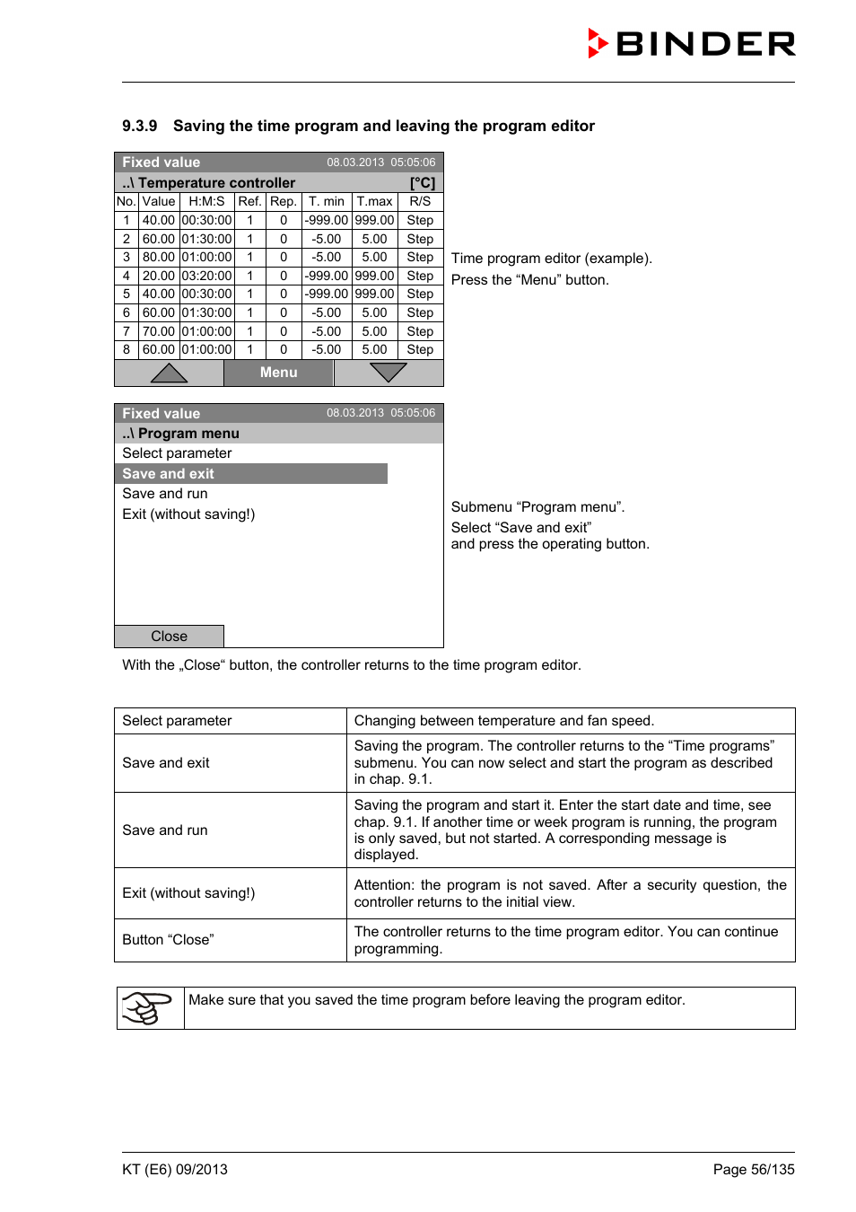 BINDER KT 53 User Manual | Page 56 / 135