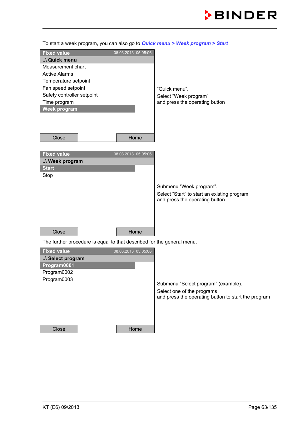 BINDER KT 53 User Manual | Page 63 / 135