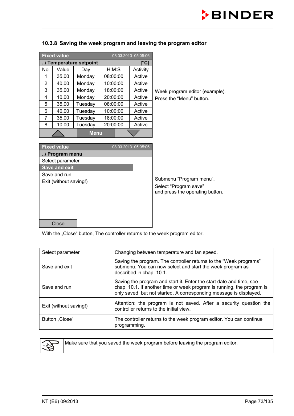 BINDER KT 53 User Manual | Page 73 / 135