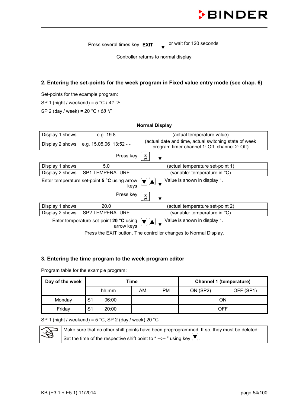 BINDER KB 23 User Manual | Page 54 / 101