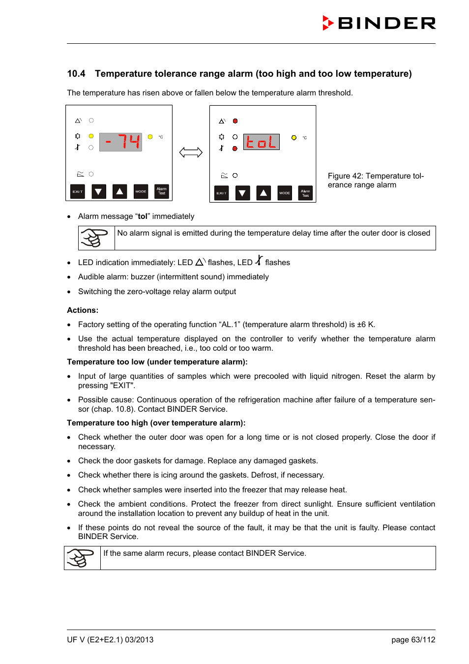 BINDER UF V 500 User Manual | Page 63 / 113